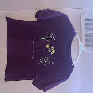 dark burgundy california tee